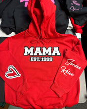 Load image into Gallery viewer, Mama/Dad/Grandma/Aunt Hoodie