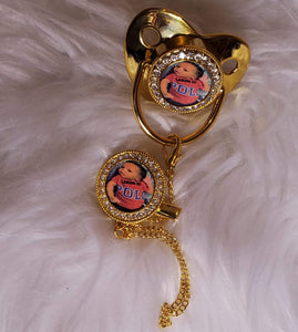 Bling Pacifier w/Clip